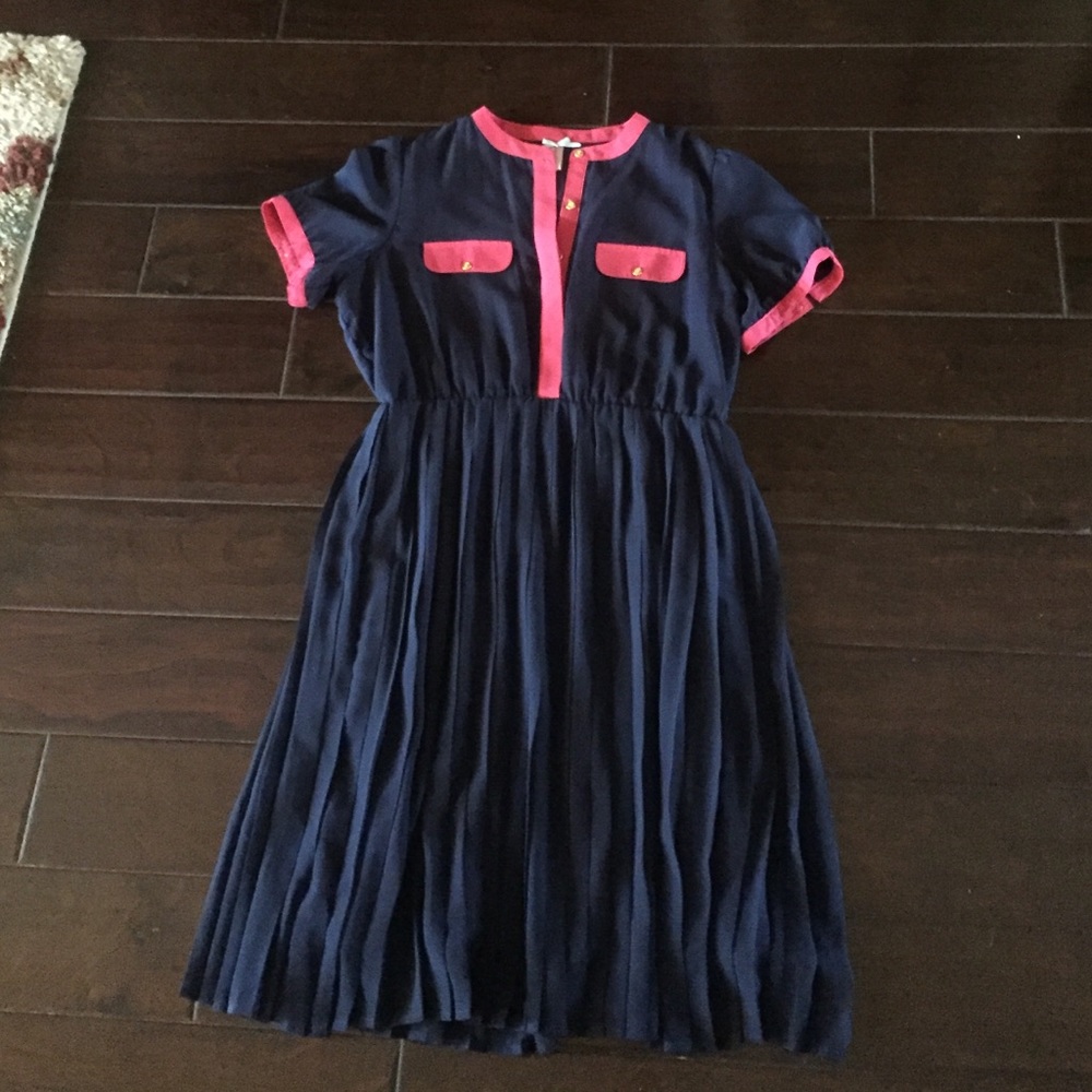 Navy & Pink Down East Dress
